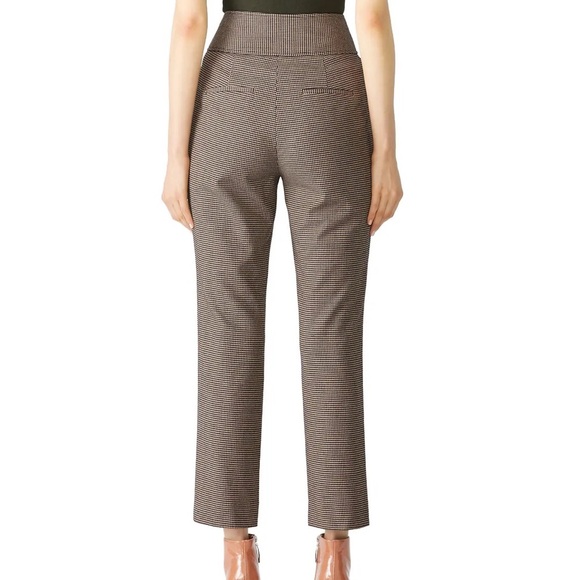 Rebecca Taylor Houndstooth crop style office pant four button high rise pants - Picture 6 of 6